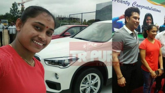Sachin Tendulkar gifts BMW to Dipa Karmakar & other Olympians : What Tripura CM gifted Dipa other than beating empty vessels ? Sachin Tendulkar gifts BMW to Dipa Karmakar & other Olympians : What Tripura CM gifted Dipa other than beating empty vessels ?